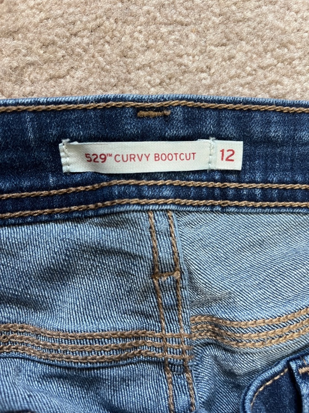 Levi's 529 Jeans Size 12 Curvy Bootcut 12S 31/30 - Picture 4 of 7